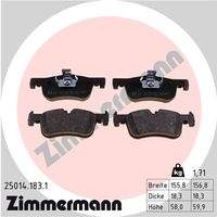 ZIMMERMANN 250141831 Bremsbelagsatz, Scheibenbremse