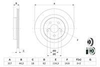 BOSCH 0986479H19 Bremsscheibe