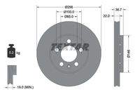 TEXTAR 92082205 Bremsscheibe