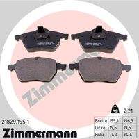 ZIMMERMANN 218291951 Bremsbelagsatz, Scheibenbremse