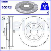 DELPHI BG3421 Bremsscheibe