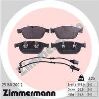 ZIMMERMANN 251602002 Bremsbelagsatz, Scheibenbremse