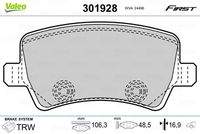 VALEO 301928 Bremsbelagsatz, Scheibenbremse