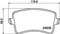 HELLA 8DB355025381 Bremsbelagsatz, Scheibenbremse