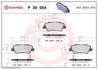 BREMBO P30054 Bremsbelagsatz, Scheibenbremse