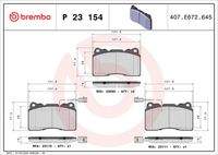 BREMBO P23154 Bremsbelagsatz, Scheibenbremse