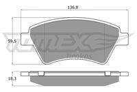 TOMEX Brakes TX1354 Bremsbelagsatz, Scheibenbremse