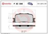 BREMBO P83088 Bremsbelagsatz, Scheibenbremse