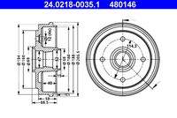 ATE 24021800351 Bremstrommel