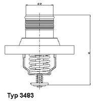 BorgWarner (Wahler) 348389D Thermostat, Kühlmittel