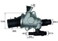 MAHLE TI15288 Thermostat, Kühlmittel