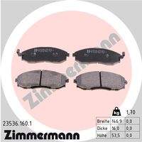 ZIMMERMANN 235361601 Bremsbelagsatz, Scheibenbremse