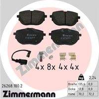 ZIMMERMANN 262681802 Bremsbelagsatz, Scheibenbremse