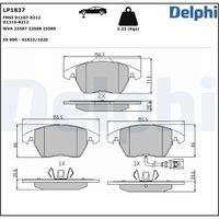 DELPHI LP1837 Bremsbelagsatz, Scheibenbremse