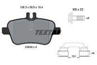 TEXTAR 2484805 Bremsbelagsatz, Scheibenbremse