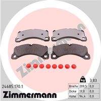 ZIMMERMANN 246851701 Bremsbelagsatz, Scheibenbremse