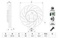 BOSCH 0986479G38 Bremsscheibe