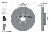 TEXTAR 92253825 Bremsscheibe