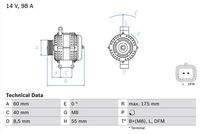 BOSCH 0986041850 Generator