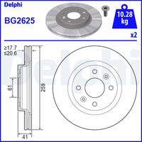 DELPHI BG2625 Bremsscheibe