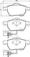 HELLA 8DB355010731 Bremsbelagsatz, Scheibenbremse