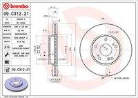 BREMBO 09C31221 Bremsscheibe