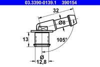 ATE 03339001391 Anschlussstutzen, Schlauchleitung