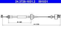 ATE 24372810312 Seilzug, Kupplungsbetätigung