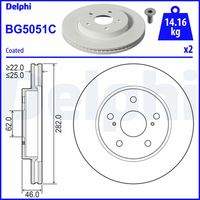 DELPHI BG5051C Bremsscheibe