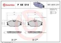 BREMBO P68014 Bremsbelagsatz, Scheibenbremse