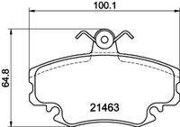 HELLA 8DB355018131 Bremsbelagsatz, Scheibenbremse