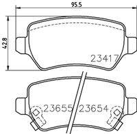 HELLA 8DB355018781 Bremsbelagsatz, Scheibenbremse