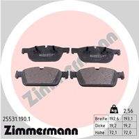 ZIMMERMANN 255311901 Bremsbelagsatz, Scheibenbremse