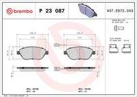 BREMBO P23087 Bremsbelagsatz, Scheibenbremse