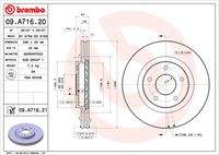 BREMBO 09A71621 Bremsscheibe