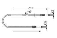 BOSCH 1987482133 Seilzug, Feststellbremse