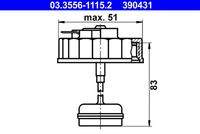 ATE 03355611152 Verschluss, Bremsflüssigkeitsbehälter