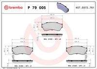 BREMBO P79005 Bremsbelagsatz, Scheibenbremse