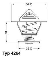 BorgWarner (Wahler) 426487D Thermostat, Kühlmittel