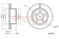 METZGER 6110653 Bremsscheibe