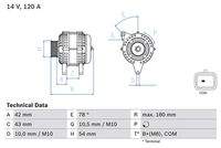 BOSCH 0986083800 Generator