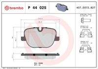 BREMBO P44025 Bremsbelagsatz, Scheibenbremse