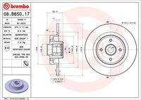 BREMBO 08B65017 Bremsscheibe