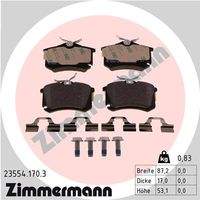 ZIMMERMANN 235541703 Bremsbelagsatz, Scheibenbremse