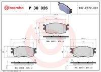 BREMBO P30026 Bremsbelagsatz, Scheibenbremse