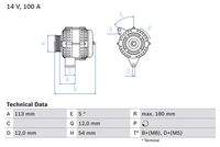 BOSCH 0986083210 Generator