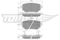 TOMEX Brakes TX1587 Bremsbelagsatz, Scheibenbremse