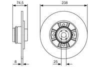 BOSCH 0986479A48 Bremsscheibe
