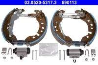 ATE 03052053173 Bremsbackensatz