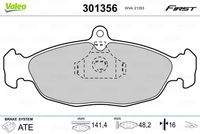 VALEO 301356 Bremsbelagsatz, Scheibenbremse